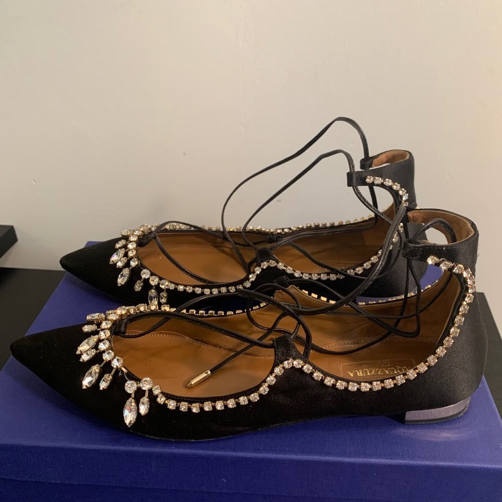 CLOSET BLOWOUT! Aquazzura Christy Jewel Flat